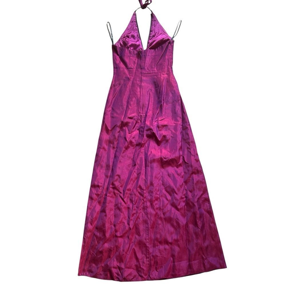 Vintage Y2K Jessica McClintock X Gunne Sax Purple Halter Prom Dress Sparkly‎ 5